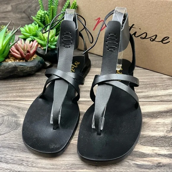NIB Matisse Sunnie Gladiator Leather Sandal Black - Picture 5 of 16